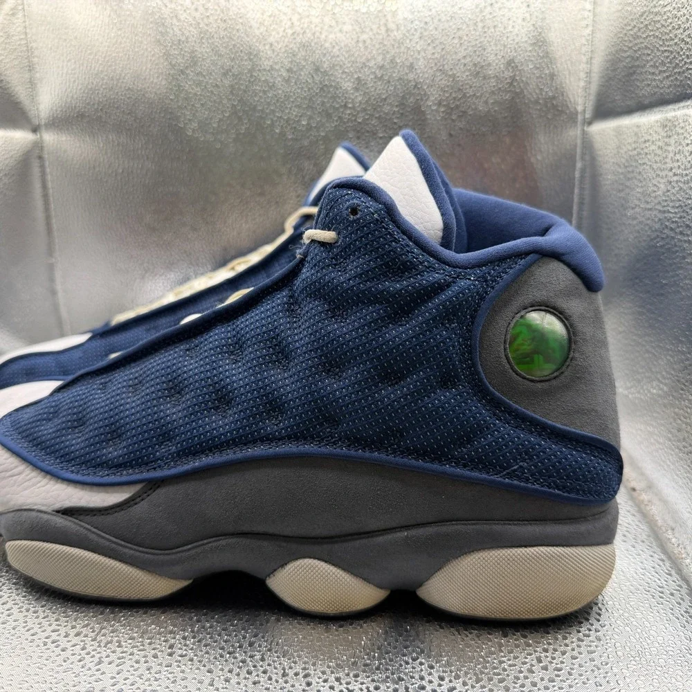 Size‎ 11.5 Air Jordan 13 Retro Mid Flint Blue Mens Basketball Shoes 414571-404